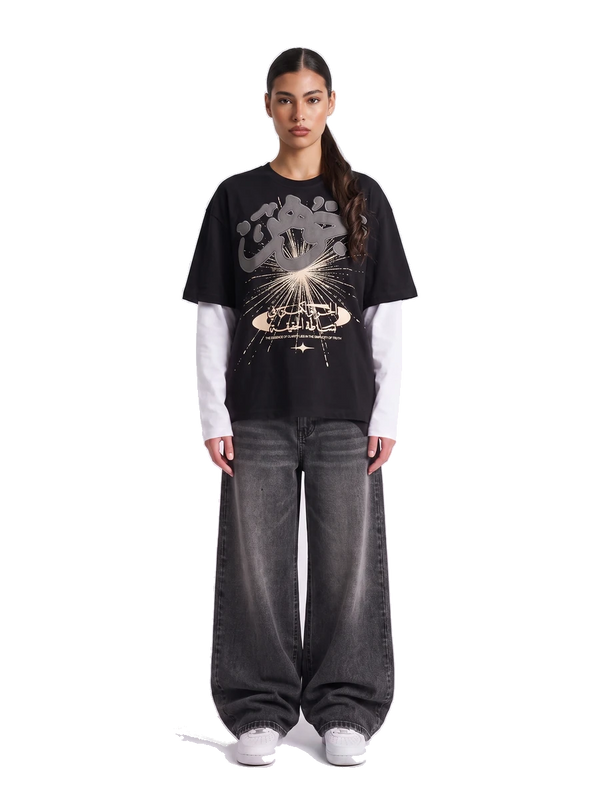GAWHAR TEE with Off White Sleeve