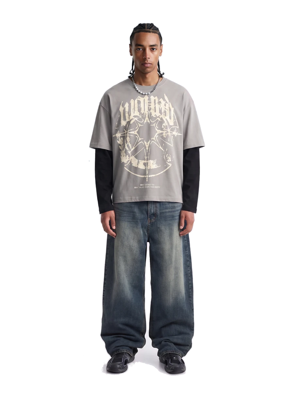 WOUND TEE with Black Sleeve